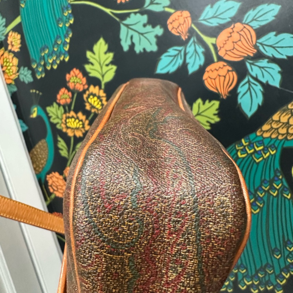 Etro Milano Vintage 1990s Paisley Crossbody Bag with Leather Trim - Picture 11 of 11